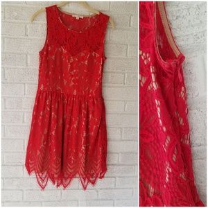 Love Fire red sleeveless dress